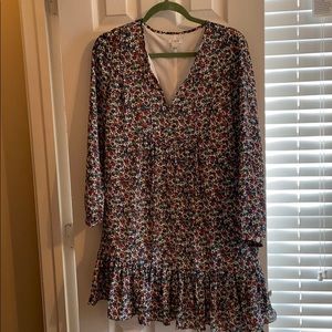 Floral dress with ruffle hem